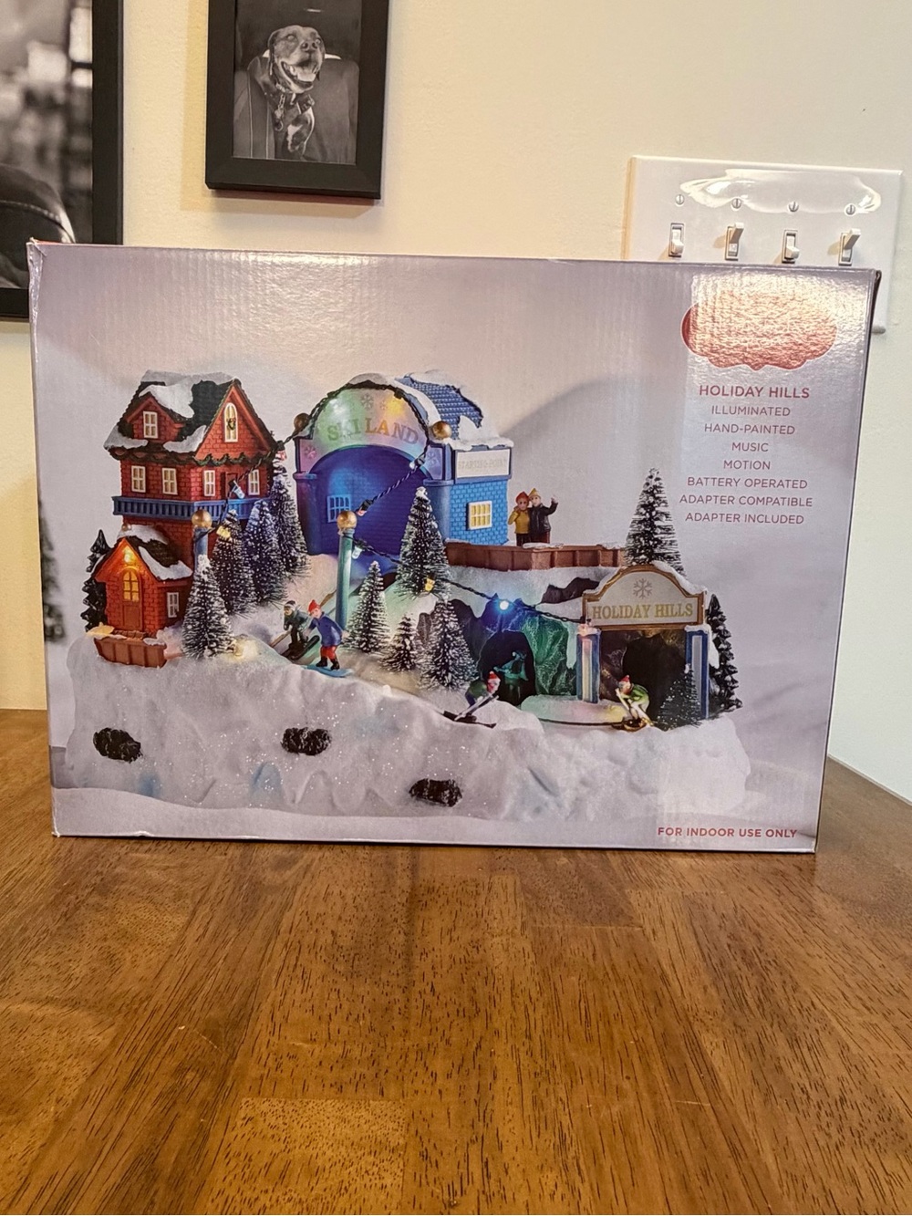St Nicholas Square Holiday Hills Ski Village Music Motion Lighted 2022